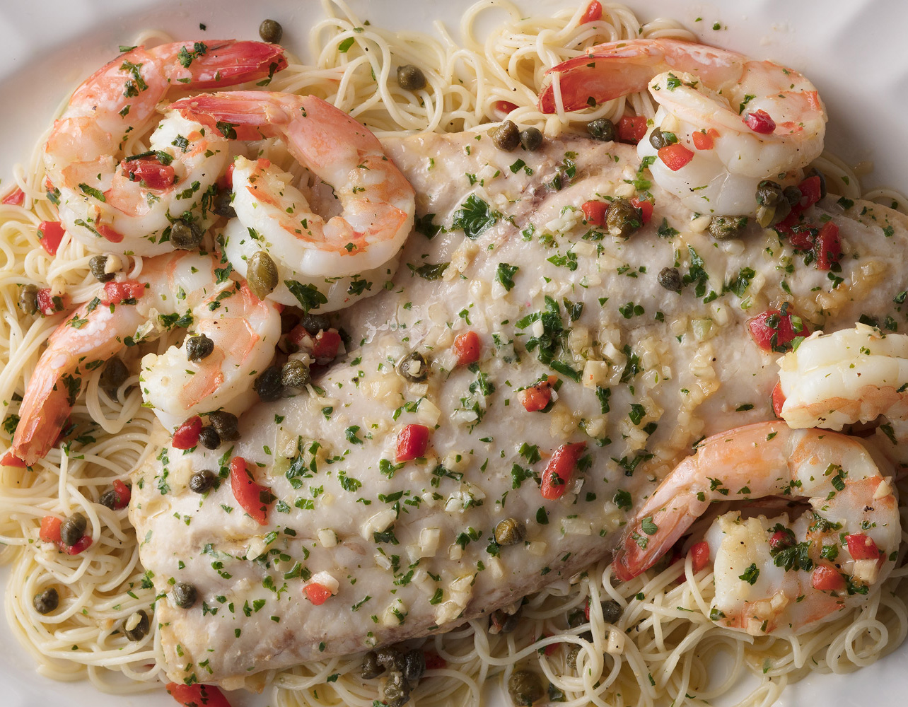 Florida Snapper and Shrimp Scampi